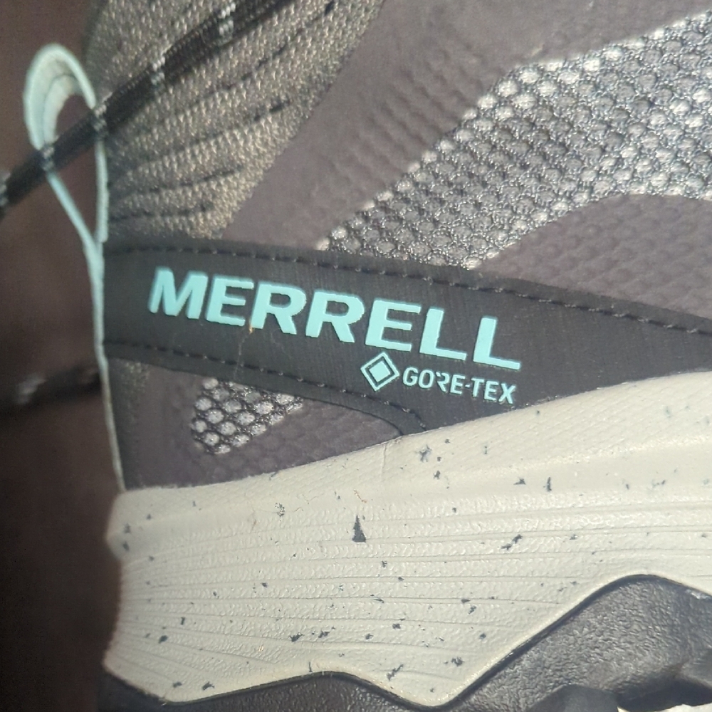 Merrell Charcoal and Teal Women's Boots Size 7 - Picture 2 of 8